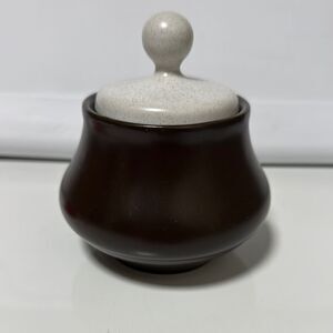 Noritake Folkstone Genuine Stoneware Sugar Bowl with lid